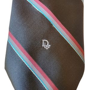 Christian Dior Tie Used Condition flaw above Dior Embroidered emblem